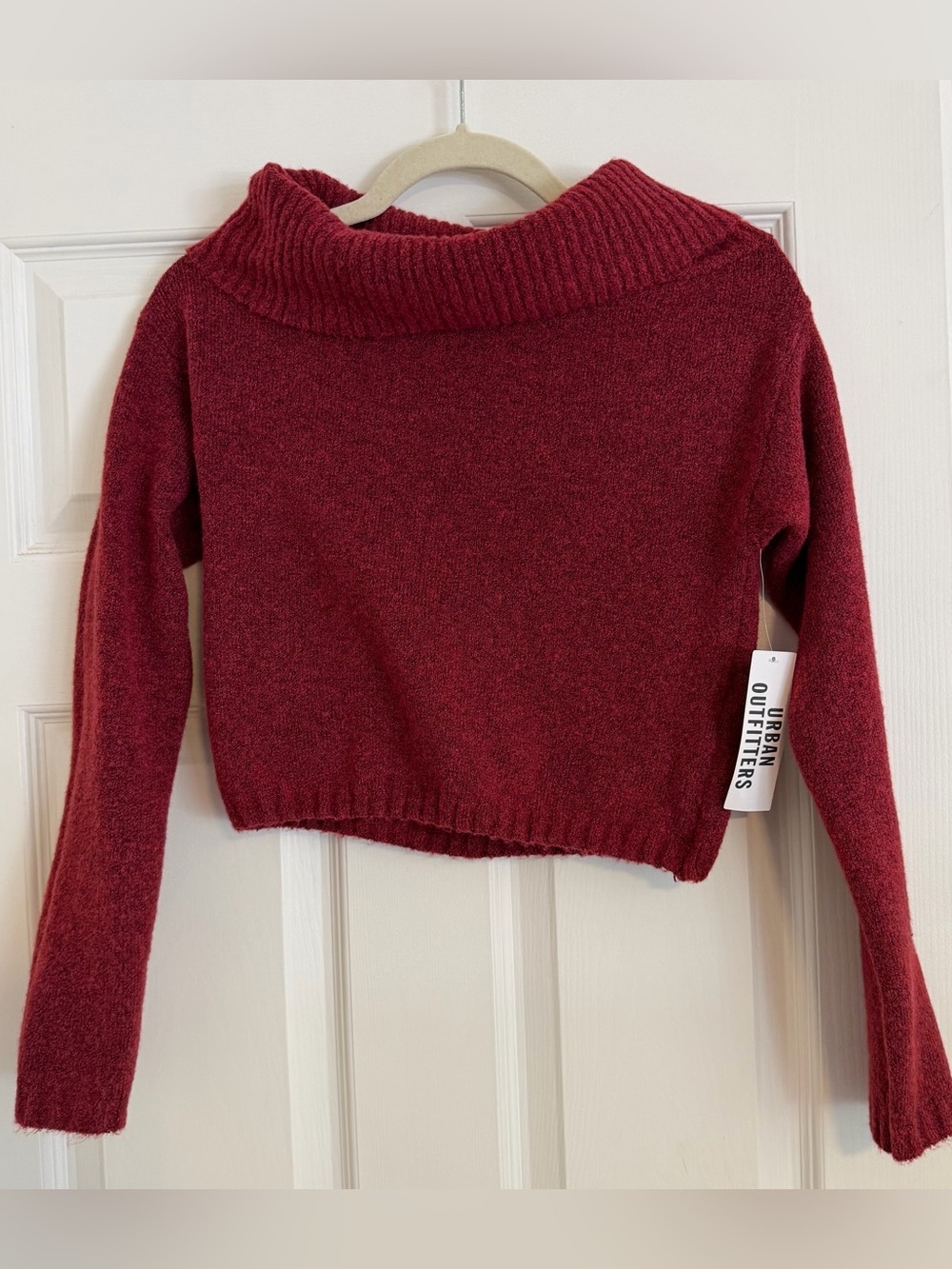 NWT Urban Outfitters Silence + Noise Burgundy Off Shoulder Sweater M